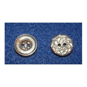   Basket Weave Pattern Buttons With Silver Tone Finis 