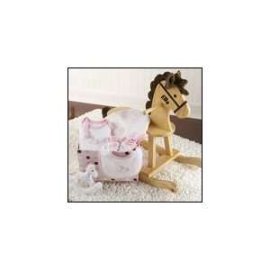Rockabye Baby Rocking Horse with Layette Gift Set (Pink)   Available 