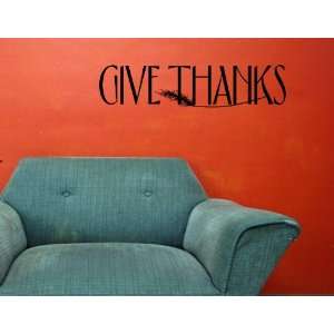 GIVE THANKS Vinyl wall lettering stickers quotes and sayings home art 