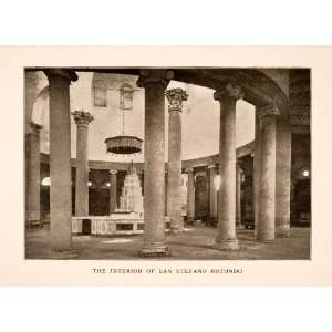  1905 Halftone Print San Stefano Rotunda Corinthian Column 