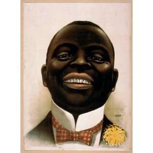   of smiling African American, facing front 1900