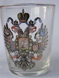 Russian hand painted glass vodka cups.RRR  