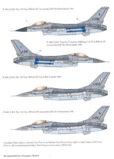   Decals 1/48 F 14 STARFIGHTER & F 16 FALCON Royal Netherlands Air Force