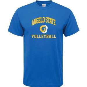 Angelo State Rams Royal Blue Volleyball Arch T Shirt