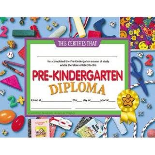 Pre Kindergarten Diploma by HAYES SCHOOL PUBLISHING