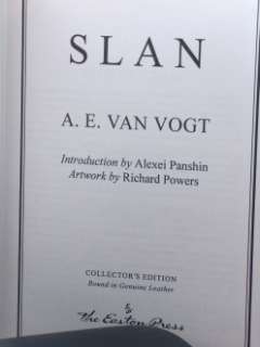 signed, Slan by A. E. van Vogt*, Easton Press, the classic science 