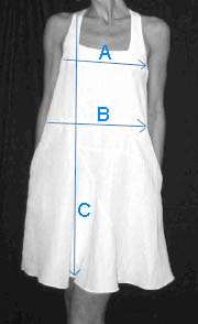 approximate measurements in inches when laying down size bust armpit