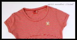 Girls Boutique NO ADDED SUGAR Red Orange Striped Bustle Dress 9 10 aa 