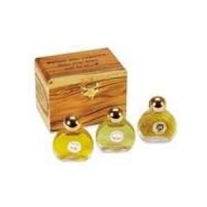  Anoint Oil Wood Treasure Box w/2 Oil + Gold Health 
