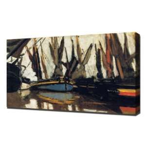  Monet   Fishing Boats (study), 1866   Framed Canvas Art 