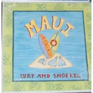 MAUI Surf And Snorkel Wall Plaque