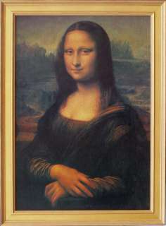 Da Vinci * The Mona Lisa * Custom Framed Canvas Replica  