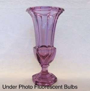   Glass Vase, Alexandrite Dichroic, Color Changing Violet, Blue  