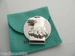 Tiffany & Co Silver Eagle Nature Bird Money Clip Holder Rare Vintage 