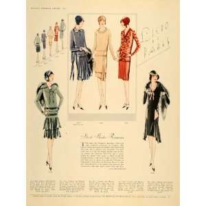  1928 Article Fashion Dresses Short Skirts Classic Style 