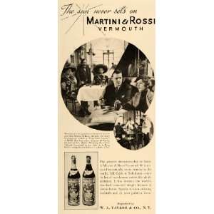  1935 Ad W. A. Taylor Martini Rossi Vermouth Cassis Bar 