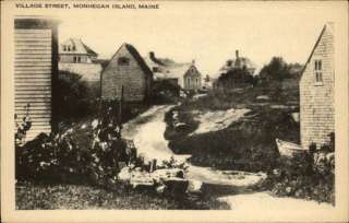 MONHEGAN ISLAND ME Village Street Old Postcard  
