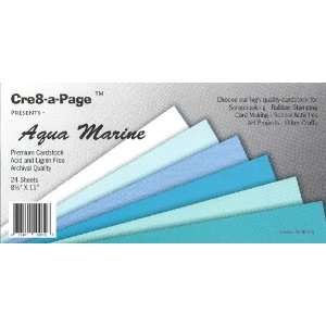  Cre8 a Page 8.5x11 Aqua Marine Cardstock Multi Color Pack 