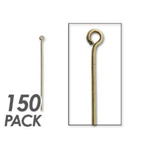   Brass Plated 20 Gauge Eye Pin   150 Pack Arts, Crafts & Sewing
