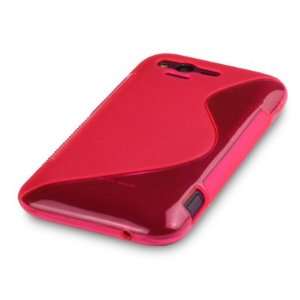  HTC RHYME HOT PINK S CURVE TPU GEL SKIN CASE, IN QUBITS 