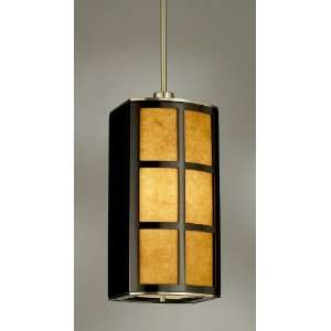  Ventana Collection Wood and Parchment Pendant Chandelier 