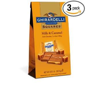 Ghirardelli Chocolate Squares, Milk Chocolate with Caramel Filling, 8 