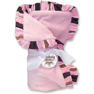  Trend Lab Velour Ruffle Baby Blanket   Maya Stripe Baby