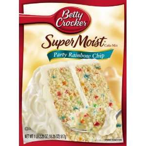 Betty Crocker Super Moist Cake Mix   Rainbow Chip, 18.25 Ounces 