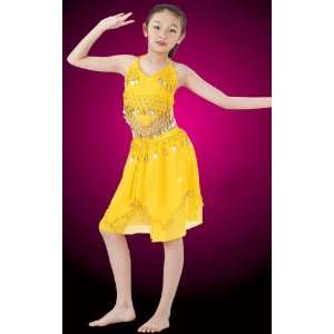  Belly dancer costume for child in yellow 