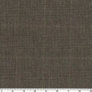  58 Wide Worsted Wool Suiting Glen Plaid Charcoal Grey 