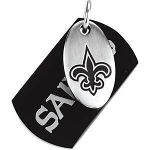  NFL New Orleans Saints Team Logo Double Dog Tag w/chain Jewelry