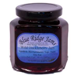 Blue Ridge Jams Wild Huckleberry Jam, Set of 3 (10 oz Jars)  