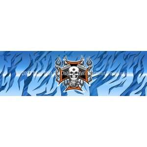  Window Graphic   16x54 Skull Motor Cross Automotive