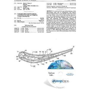 NEW Patent CD for VARIABLE AREA COOLED AIRFOIL CONSTRUCTION FOR GAS 