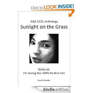 AQA GCSE Anthology Sunlight on Grass On Seeing the 100% Perfect 