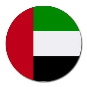  United Arab Emirates Flag Round Mouse Pad