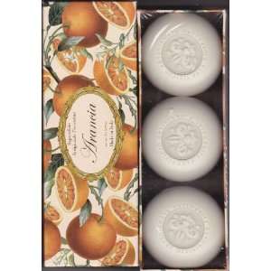   Fiorentino Soap Made in Italy   ARANCIA [Orange] Three 4.4 oz bars