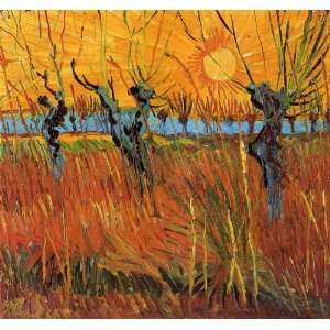   Willows at Sunset Vincent van Gogh Hand Painted Art