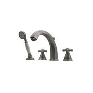   DECK MOUNT TUB FILLER SET WITH SMOOTH LINED ARCING SPOUT 514.443TF PC
