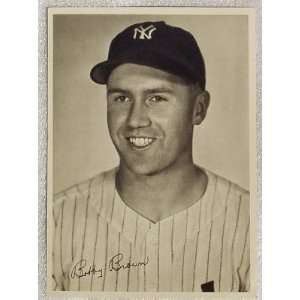  Bobby Brown Rare 1947 6x8 NY Yankees Exhibit Photo Sports 