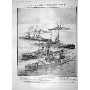  1909 DREADNOUGHTS WAR SHIPS LUBRA POSTAL STRIKERS QUEEN 