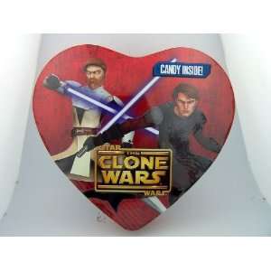   Wars Valentines Day Gift 11 Cherry Heart Shaped Lollipops W/ Heart Tin