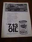 GENE SNOW FUNNY CAR 7.13 AMALIE OIL ***ORIGINAL 1970 AD