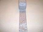 CHRISTMAS WIRE EDGED RIBBON SILVER A327