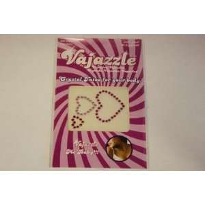 Bundle Vajazzle Multi Sized Colored Hearts and 2 pack of Pink Silicone 