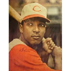 Vada Pinson Cincinnati Reds Autographed 11 x 14 Professionally Matted 