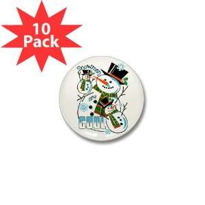  Mini Button (10 Pack) Christmas Holiday Snowmen Are Cool 