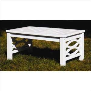  Achla Designs OFT 14 Hennell Coffee Table White Patio 
