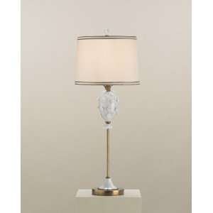  Currey & Company 6989 Sublime 1 Light Table Lamps in White 