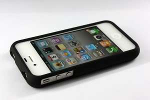   Brushed Aluminium Non Vapor Rubber Rim Bumper Case Apple Iphone 4 4S